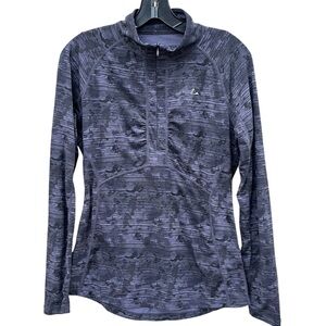 Paradox Purple Printed Women Small Dri Release Long Sleeve Quarter Zip‎ Jacket